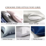Pink Luxury Double-Sided Satin Silk Pillowcase - Summer Cooling Polyester Pillow Cover Set(Without Pillow Core) - Home