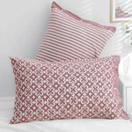 Pink petals Snap-On Cotton Gauze Pillowcase Set - Full Coverage Non-Slip Easy Closure (One pair without pillow core)