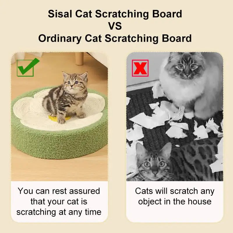 Pink Pig Cat Scratcher Bed - Cute Animal Design Sisal Pad for Scratching & Resting 40*40*10cm - Pet Care > Cat Supplies