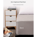 Pink Queen Size Waterproof Fitted Mattress Protector - Soft & Breathable Bed Cover Hypoallergenic Deep Pocket