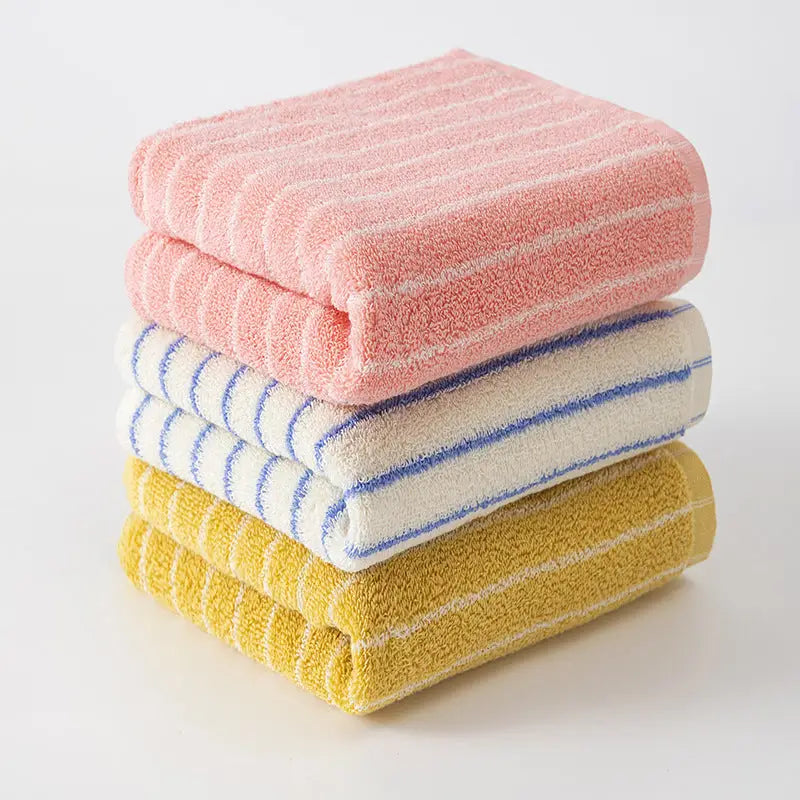 Pink Soft and Absorbent Cotton Towel Set | 3-Piece Luxury Bath Towels - Ideal for Adults Face & Bath Towels - Home &