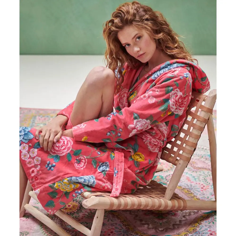 PIP Studio Good Evening Cotton Bath Robe Coral XL - Home & Garden > Bathroom Accessories > Bath Towels & Robes