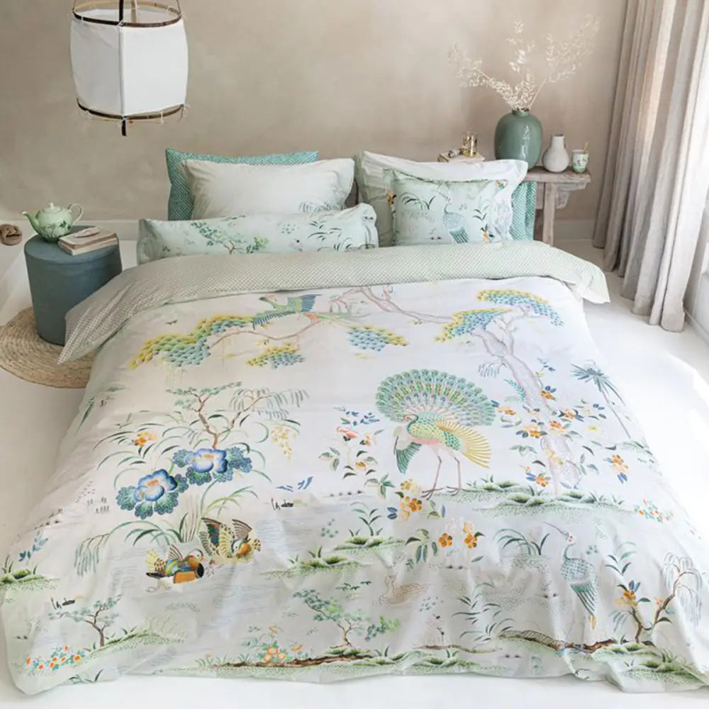 PIP Studio Japonica White Quilt Cover Set Queen - Home & Garden > Bedding