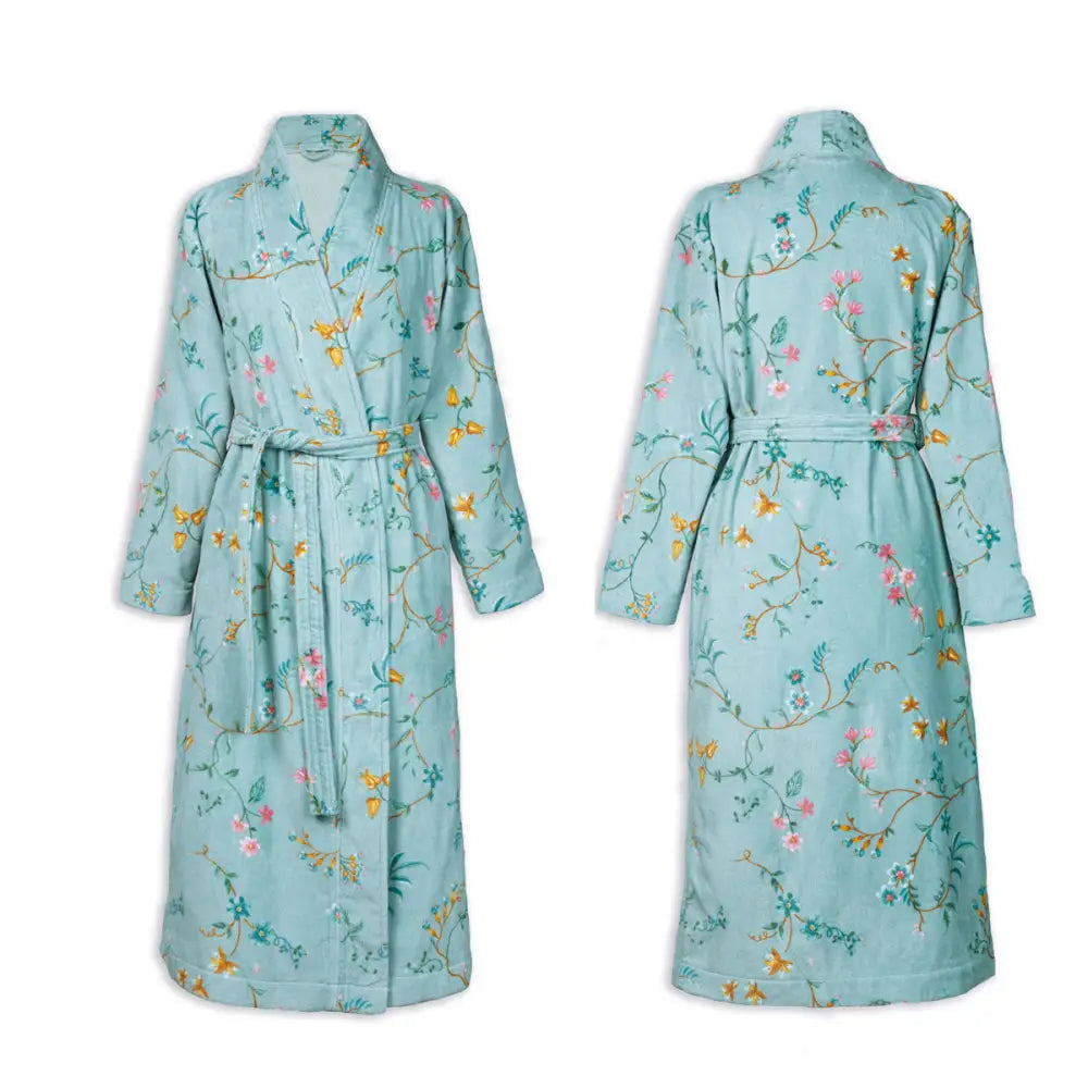 PIP Studio Les Fleurs Cotton Bath Robe Blue XXL - Home & Garden > Bathroom Accessories > Bath Towels & Robes