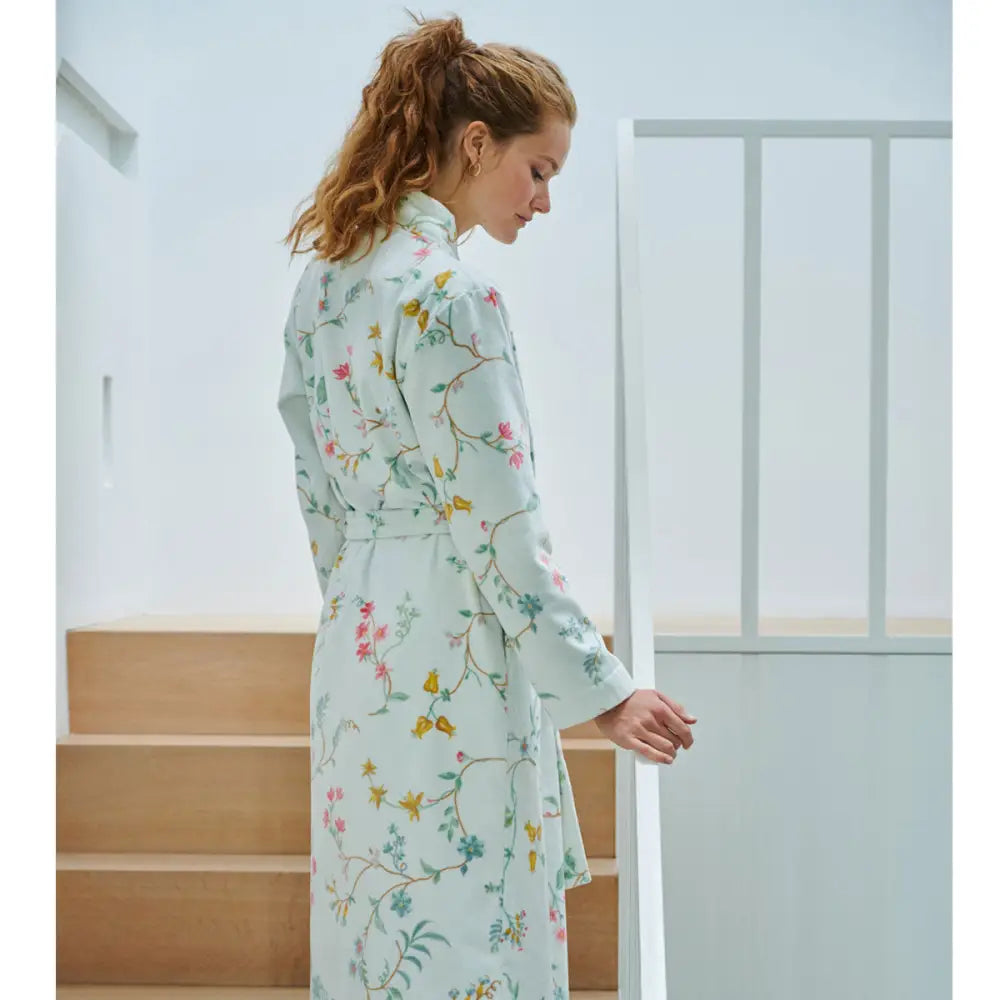 PIP Studio Les Fleurs Cotton Bath Robe White M - Home & Garden > Bathroom Accessories > Bath Towels & Robes