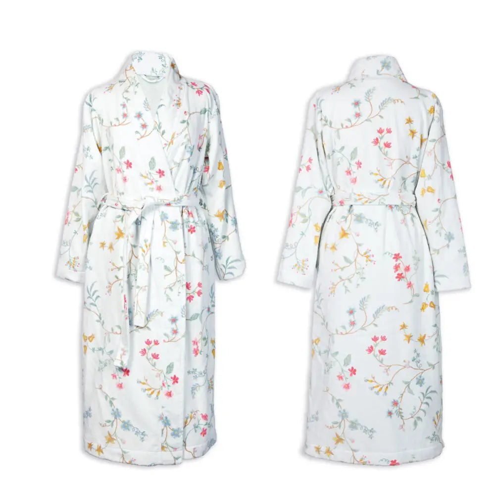 PIP Studio Les Fleurs Cotton Bath Robe White M - Home & Garden > Bathroom Accessories > Bath Towels & Robes