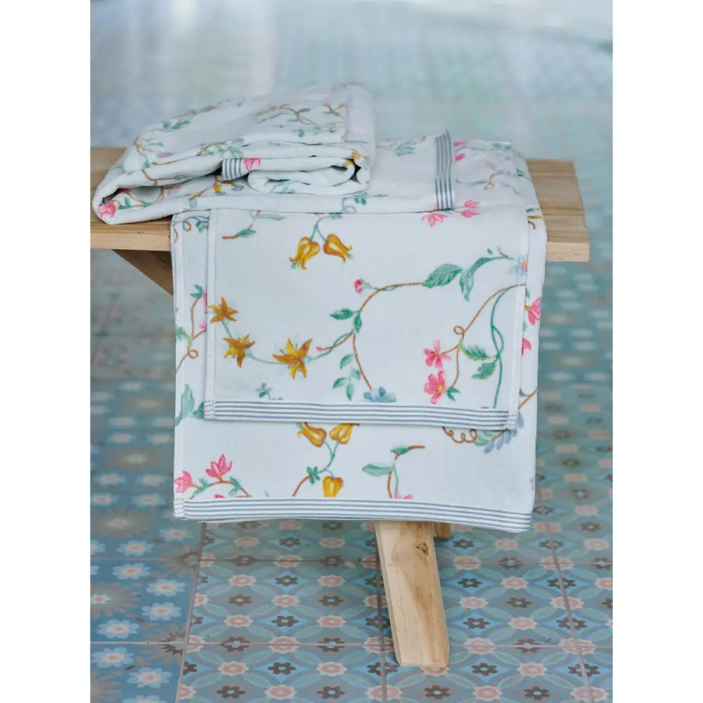PIP Studio Les Fleurs Cotton Wash Mitt White - Home & Garden > Kitchenware > Table Linen & Kitchen Towels