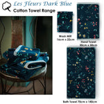 PIP Studio Les Fleurs Dark Blue Wash Mitt 16cm x 22cm - Home & Garden > Curtains > Curtains & Drapes