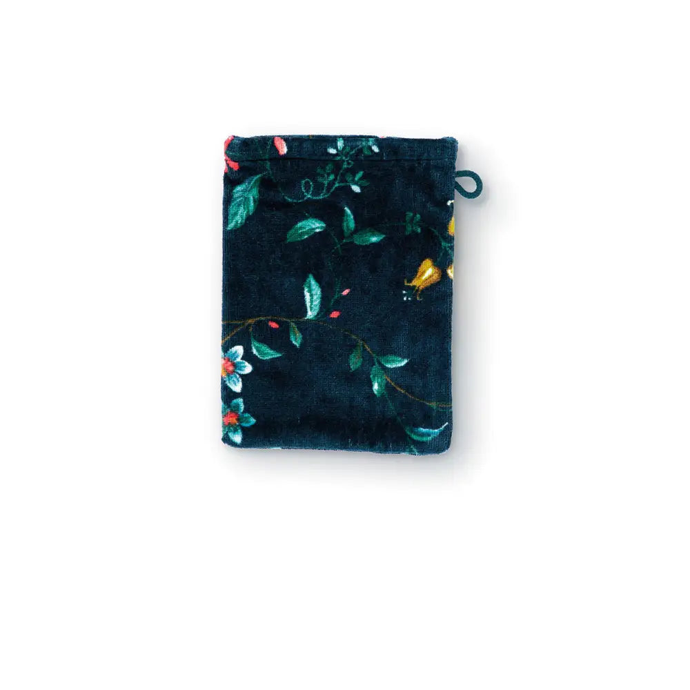 PIP Studio Les Fleurs Dark Blue Wash Mitt 16cm x 22cm - Home & Garden > Curtains > Curtains & Drapes