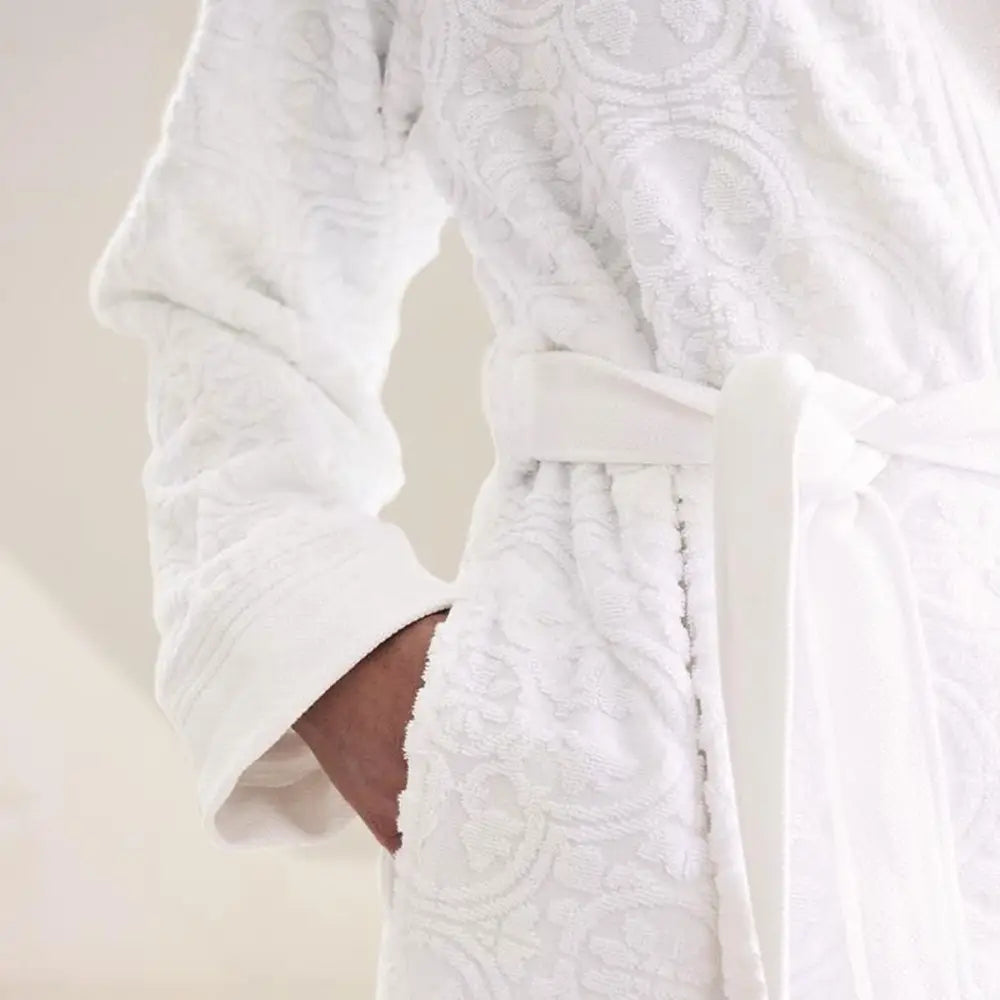 PIP Studio Mosaic de Pip White Cotton Bathrobe Medium - Home & Garden > Bathroom Accessories > Bath Towels & Robes