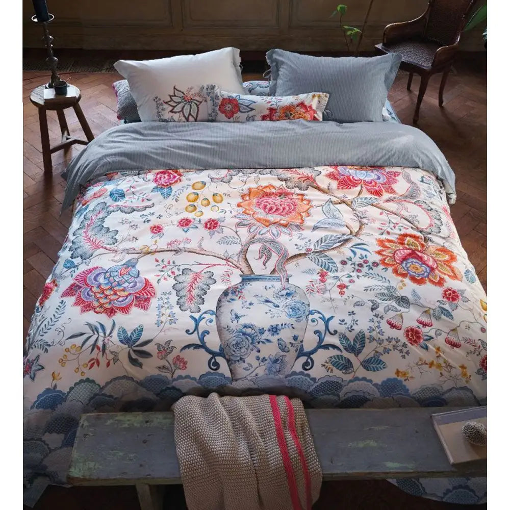 PIP Studio Tree of Life White 100% Cotton Quilt Cover Set Queen - Home & Garden > Bedding