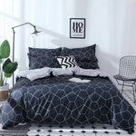 Plaid Duvet Cover - 3 Piece Bedding Set (with Corner Ties)Quilt cover 230cm x 230cm pillowcase 51 x 92cm - Home &
