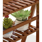 Plant Stand Outdoor Indoor Garden Wood Bamboo Shelf Folding 100CM Length - Furniture > Office