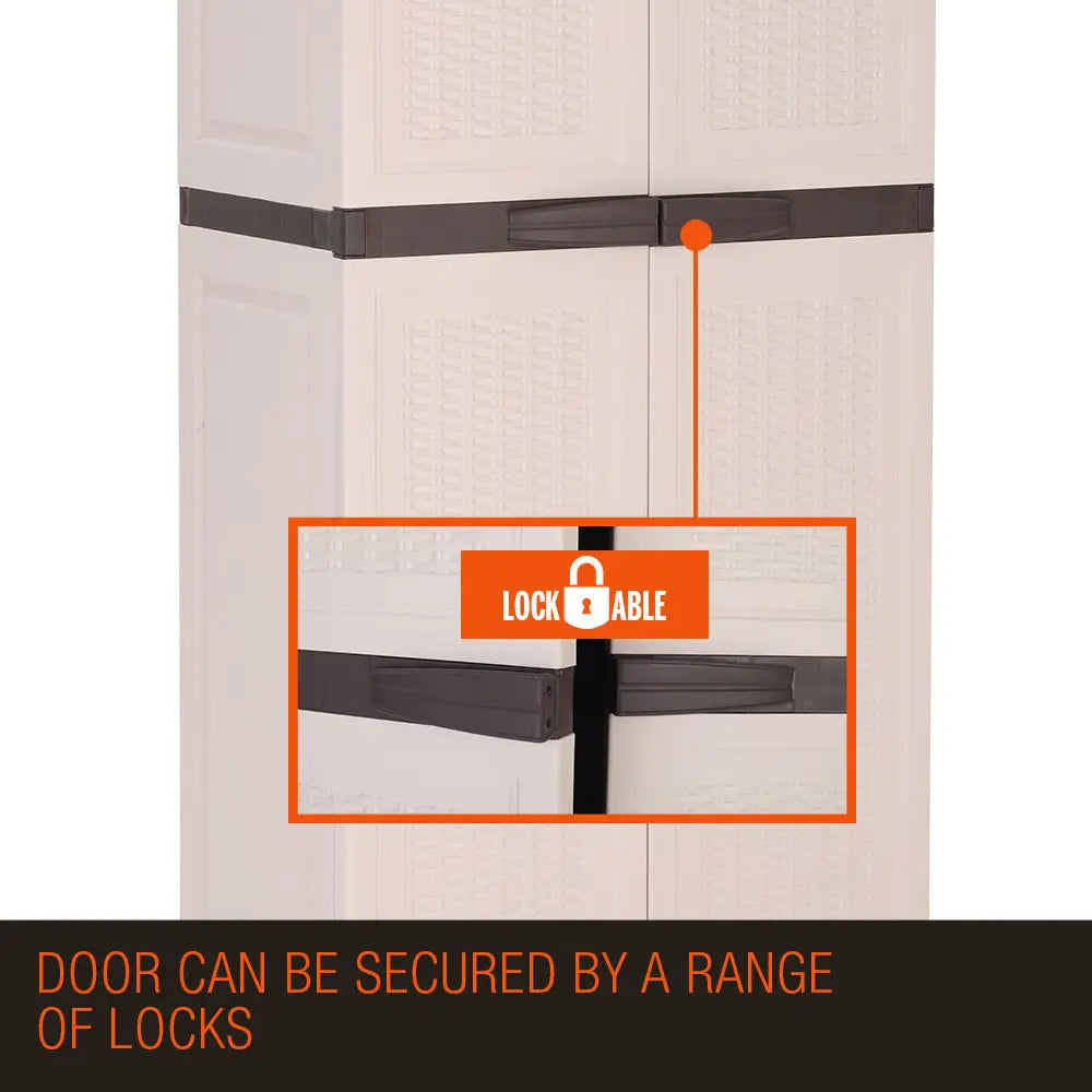 PlantCraft Outdoor Storage Cabinet Cupboard Garage Tool Waterproof Backyard Shed - Furniture > Outdoor