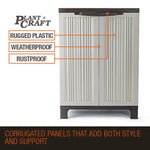 PLANTCRAFT Outdoor Storage Cabinet Lockable Cupboard Shed Carport Garage - Furniture > Outdoor