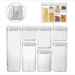 Plastic Food Storage Container Set Easy Lock Lids Pantry Organization White - Home & Garden > Storage