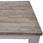 Plumeria 9pc Dining Set 225cm Table 8 Chair Solid Acacia Wood - White Brush - Furniture > Dining