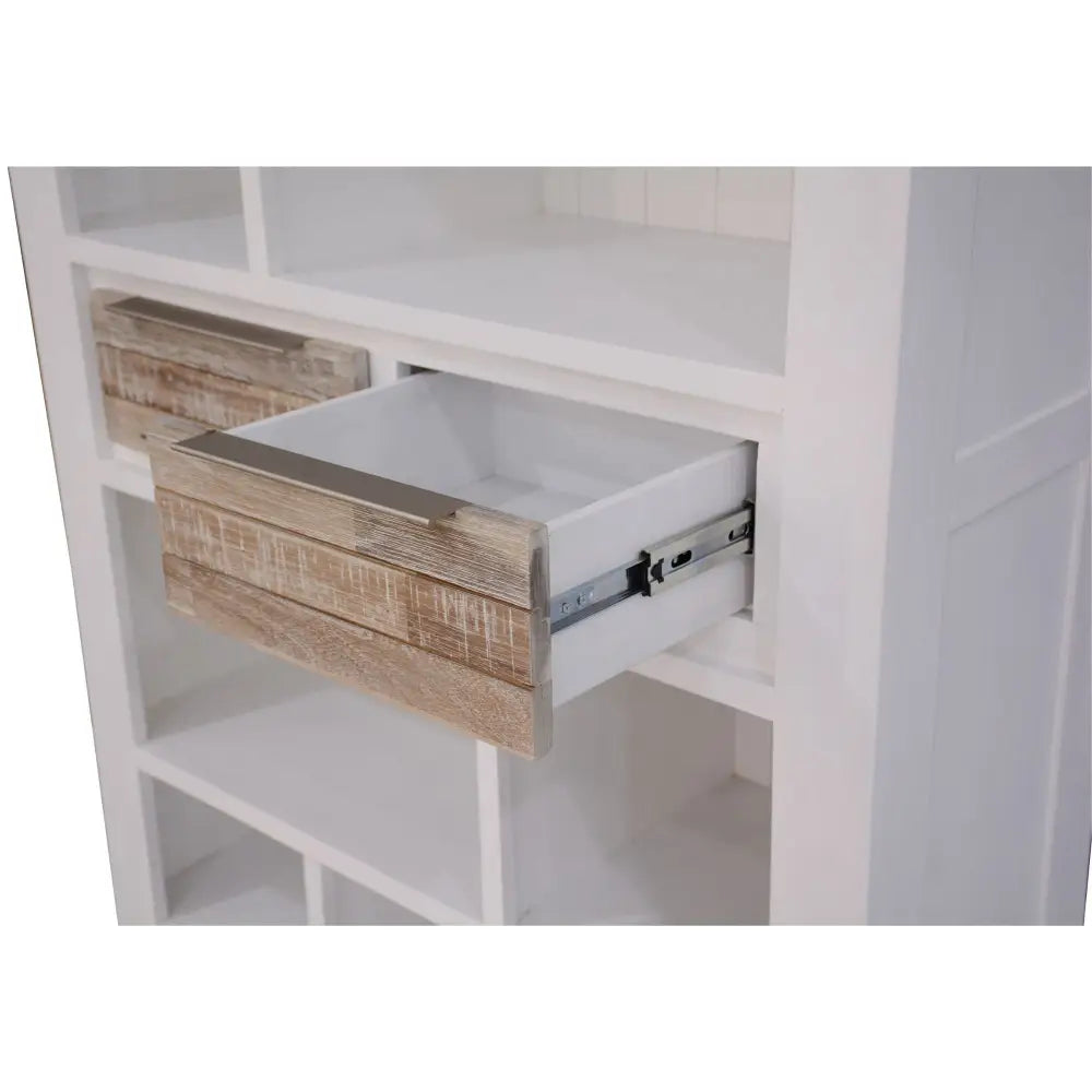 Plumeria Bookshelf 200cm Bookcase Display Unit Solid Acacia Timber Wood - Furniture > Living Room