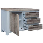 Plumeria Buffet Table 145cm 1 Door 3 Drawer Solid Acacia Timber - White Brush - Furniture > Living Room