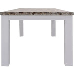 Plumeria Dining Table 225cm Solid Acacia Wood Home Dinner Furniture -White Brush - Furniture > Dining