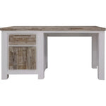 Plumeria Study Computer Desk 150cm Office Executive Table Solid Acacia Wood - Furniture > Office