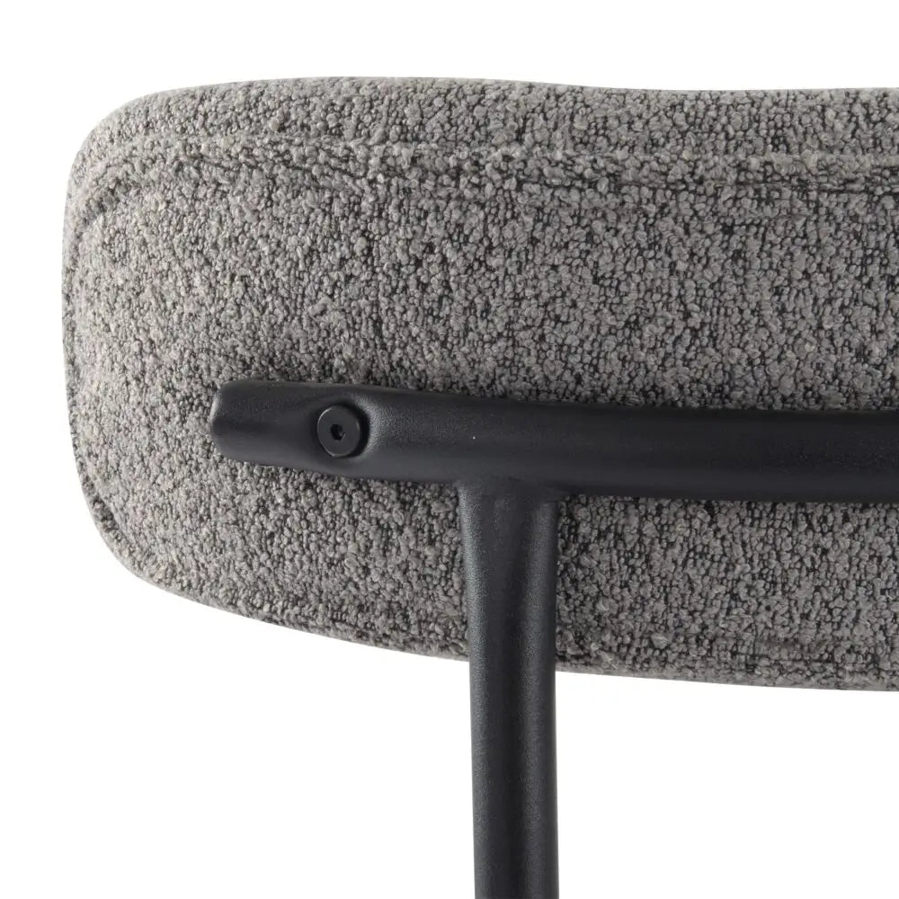 Plush Boucle Cushioned Elsa Dining Chairs in Slate Grey - Furniture > Dining > Kitchen & Dining Chairs