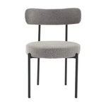 Plush Boucle Cushioned Elsa Dining Chairs in Slate Grey - Furniture > Dining > Kitchen & Dining Chairs