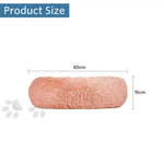 Plush Donut Faux Fur Calming Pet Nest - Salmon Pink - M - Pet Care > Dog Supplies > Dog Beds