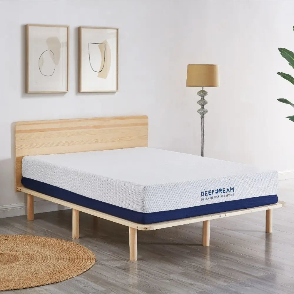 Plush Knitted Organic Cotton Memory Foam Mattress Double - Furniture > Mattresses