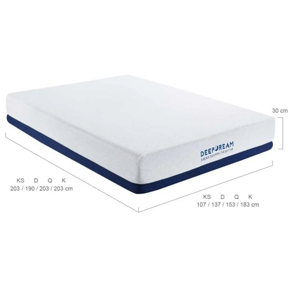 Plush Knitted Organic Cotton Memory Foam Mattress Double - Furniture > Mattresses