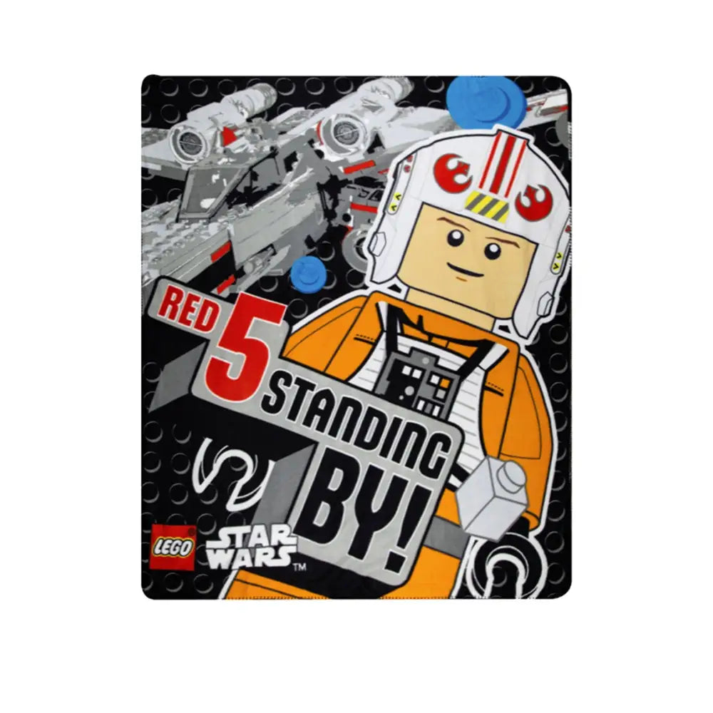 Polar Fleece Throw Rug Lego Star War Red 5 Standing By - Home & Garden > Bedding