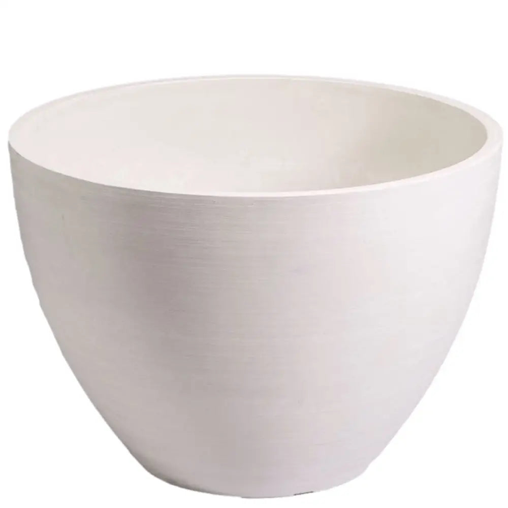 Polished Vintage White Planter Bowl 30cm - Home & Garden > Artificial Plants