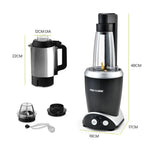 POLYCOOL 1000W 10in1 Vacuum Blender 700ml Capacity With Heating Jug Grinder Cup Food Processor - Appliances > Kitchen