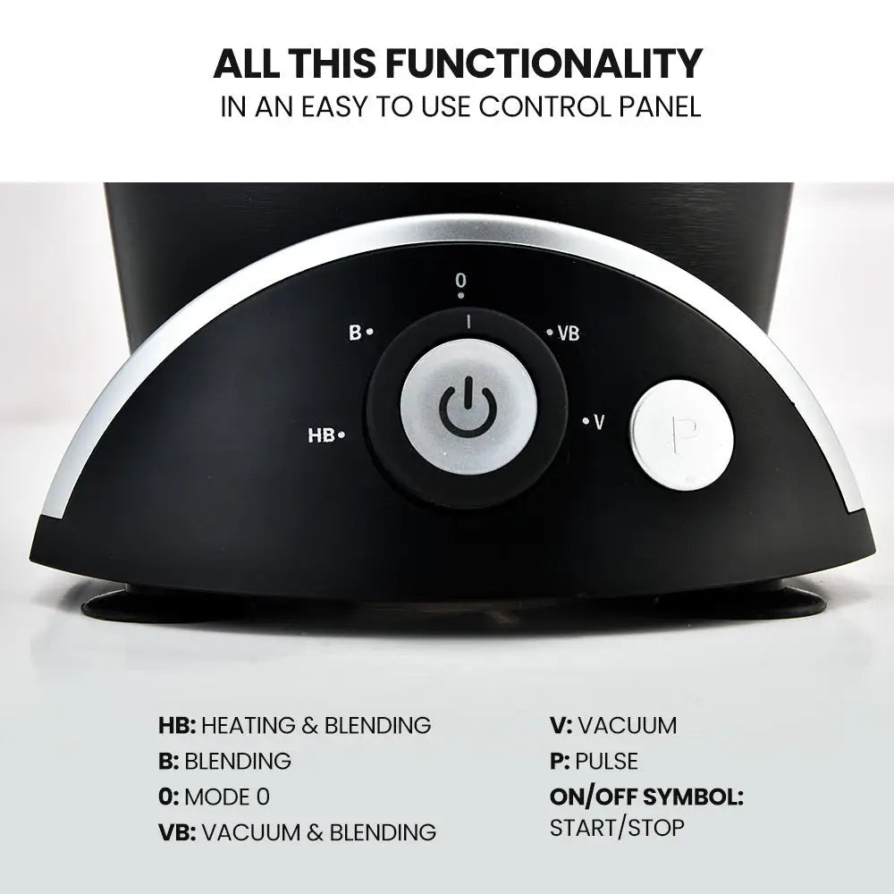 POLYCOOL 1000W 10in1 Vacuum Blender 700ml Capacity With Heating Jug Grinder Cup Food Processor - Appliances > Kitchen