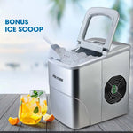 POLYCOOL 12KG Electric Ice Cube Maker Portable 2L Automatic Machine Silver - Appliances > Kitchen Appliances