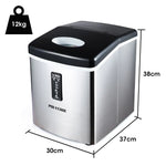 POLYCOOL 3.2L Electric Ice Cube Maker Portable Automatic Machine w/ Scoop Silver - Appliances > Kitchen Appliances