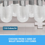 POLYCOOL 3.2L Electric Ice Cube Maker Portable Automatic Machine w/ Scoop Silver - Appliances > Kitchen Appliances