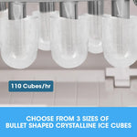 POLYCOOL 3.2L Portable Ice Cube Maker Machine Automatic with LCD Control Panel Black - Appliances > Kitchen Appliances