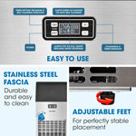 POLYCOOL Ice Cube Maker 45-65kg Commercial Ice Machine Stainless Steel Automatic with LCD Screen - Appliances > Kitchen