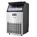 POLYCOOL Ice Cube Maker 45-65kg Commercial Ice Machine Stainless Steel Automatic with LCD Screen - Appliances > Kitchen
