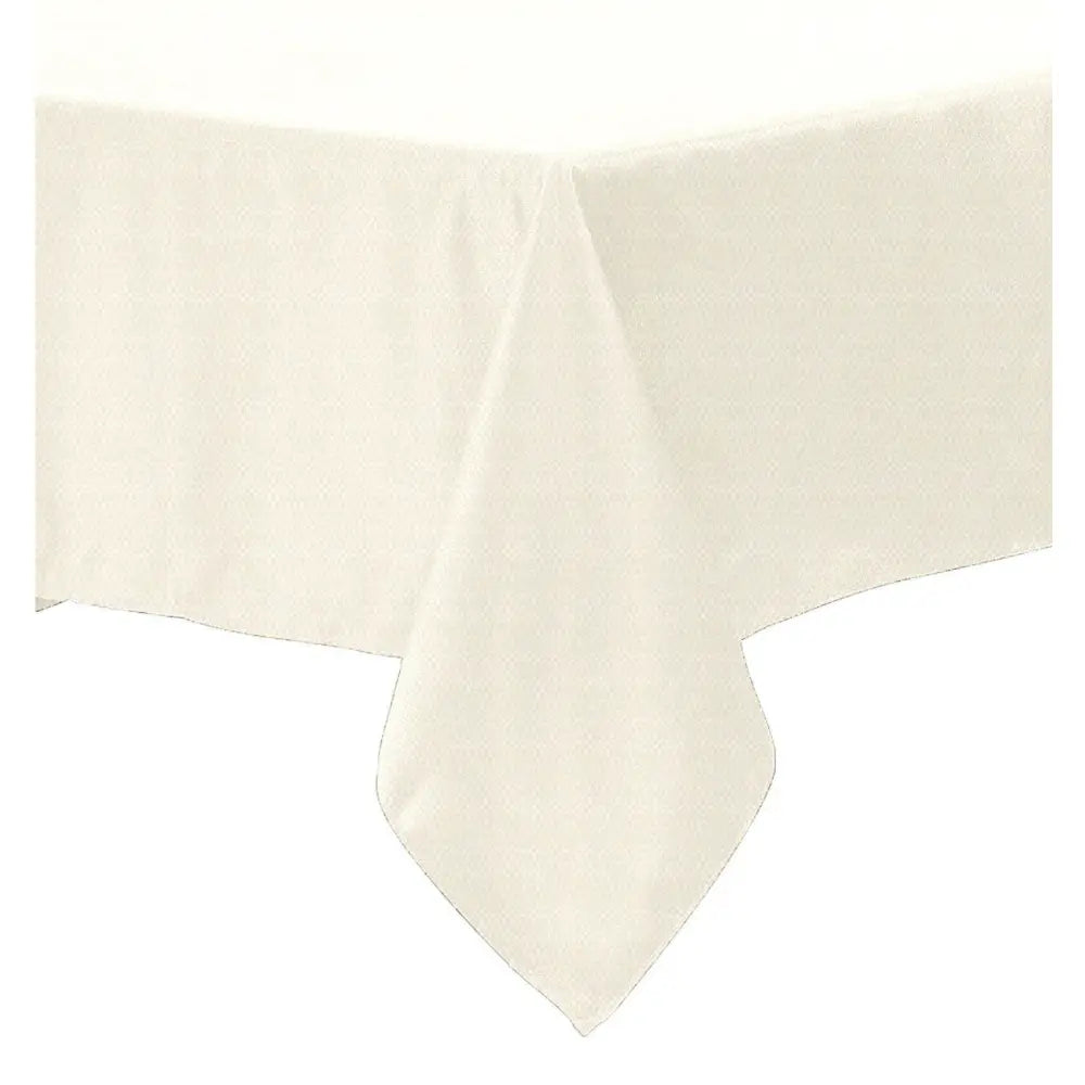 Polyester Cotton Tablecloth Ivory 220 cm Round - Home & Garden > Kitchenware