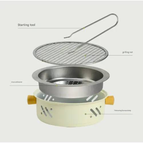 Portable 28cm Stainless Steel Barbecue and Tea Furnace - Home & Garden > BBQ > BBQs & Accessories