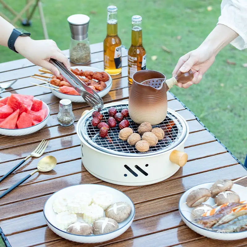 Portable 28cm Stainless Steel Barbecue and Tea Furnace - Home & Garden > BBQ > BBQs & Accessories