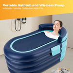 Portable Bathtub and Wireless Pump - Inflatable Foldable Collapsible Adult Tub - Home & Garden > Decor > Vases & Table