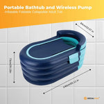 Portable Bathtub and Wireless Pump - Inflatable Foldable Collapsible Adult Tub - Home & Garden > Decor > Vases & Table