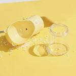 Portable Dog Water Bottle with Bowl Dispenser - 380ml Yellow Pet Travel Cup Leak-proof One-Hand Operation - Pet Care >