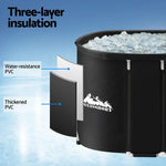 Portable Ice Bath Tub 120x70X70CM Inflatable Cold Water Folding Bathtub Spa Massage - Furniture > Bathroom > Bathtubs