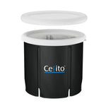 Portable Ice Bath Tub 75X75CM Inflatable Cold Water Folding Bathtub Spa Massage - Furniture > Bathroom > Bathtubs