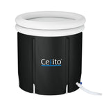 Portable Ice Bath Tub 75X75CM Inflatable Cold Water Folding Bathtub Spa Massage - Furniture > Bathroom > Bathtubs