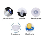 Portable Ice Bath Tub 75X75CM Inflatable Cold Water Folding Bathtub Spa Massage - Furniture > Bathroom > Bathtubs